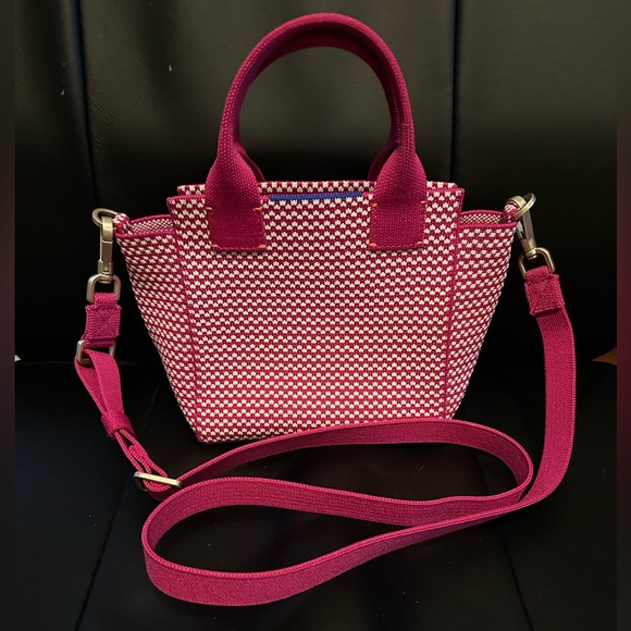 Rothy's Handbags - Rothy's Pink and White Mini Tote Crossbody